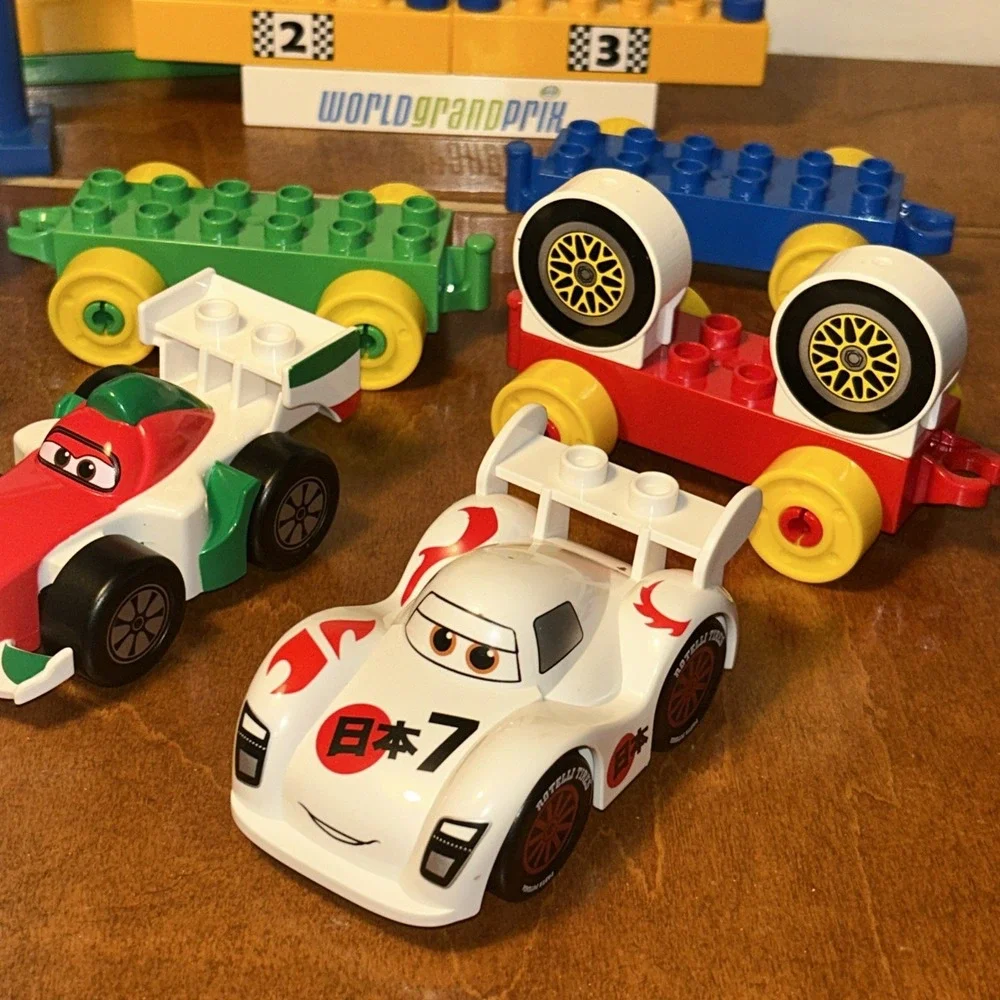 Lego Duplo Disney Puxar Cars Parts Lightning McQueen, Francisco, Shu Todoroki F1